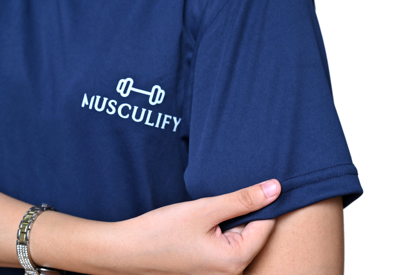 PLAIN NAVY ROUND NECK DRY T-SHIRT (Women's)